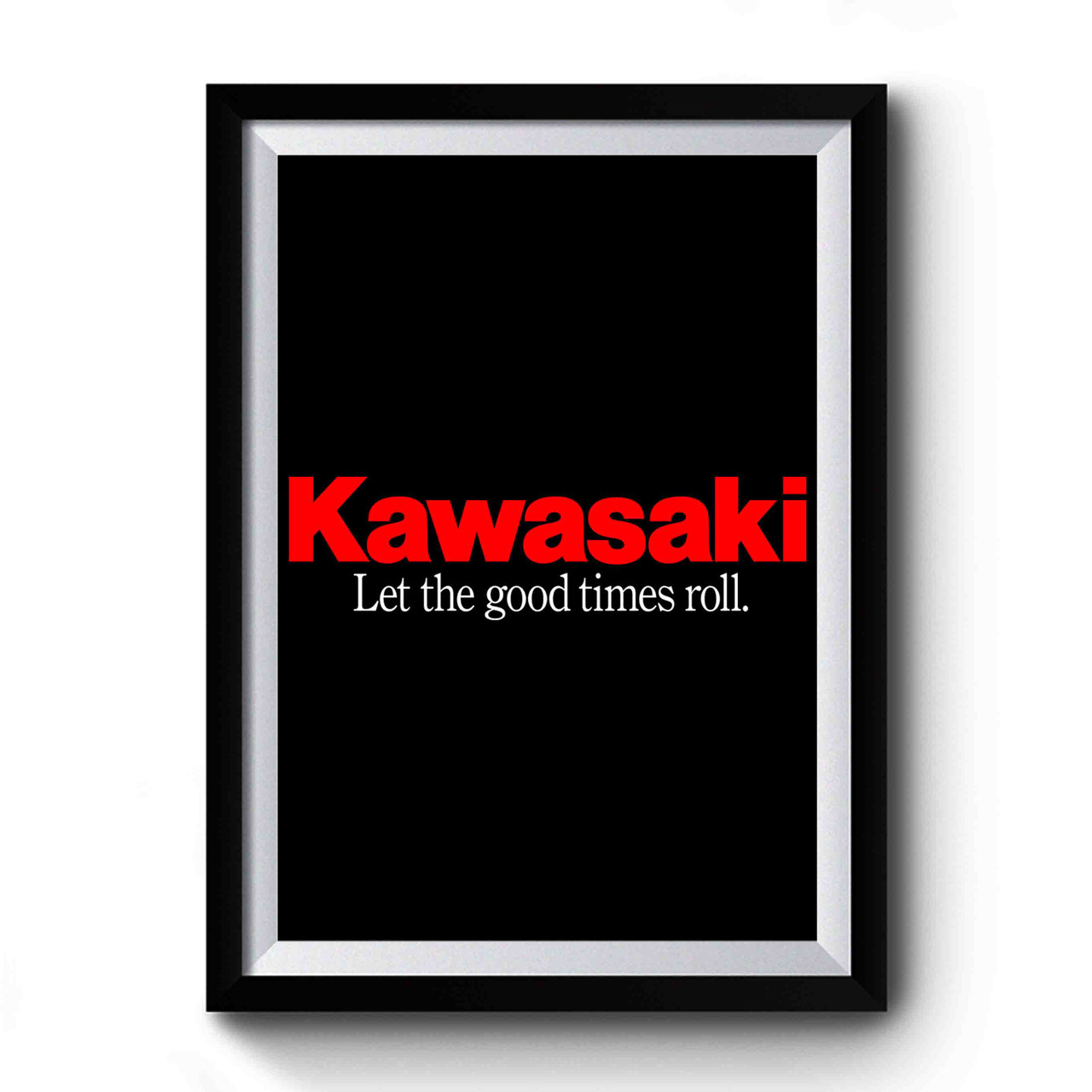 Kawasaki Let The Good Times Roll Vintage Retro Premium Poster